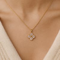 Blush Clover Gold Necklace for Women