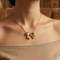 cute bow pendant necklace for girls