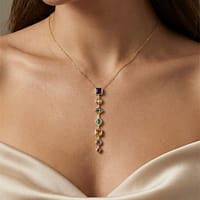 Seven Stone Pendant Necklace