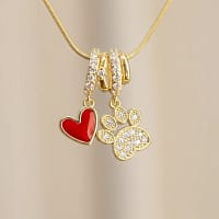 Paw Love Charm Necklace