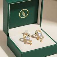 18K gold plated anti tarnish earrings for daily wear