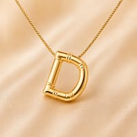 D initial pendant necklace