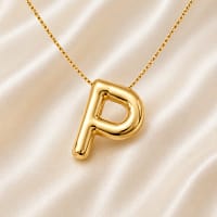 P initial pendant necklace