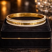 Luxury Crystal Line Gold Bracelet for Women