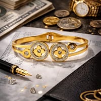 gold plated designer bracelet for women