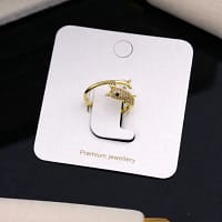 gold dolphin adjustable ring for women