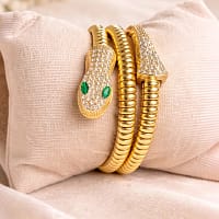 gold snake design bracelet for women