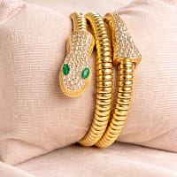 gold snake design bracelet for women