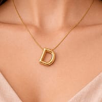 D initial pendant necklace