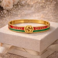 Luxury Italian Stripe Designer Gold Bracelet for Women
