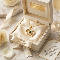 Anti Tarnish Heart Pendant Necklace Gift Box