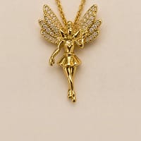 Fairy Necklace Gold Plated Anti Tarnish Pendant