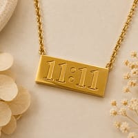 1111 Angel Number Necklace Gold Plated Anti Tarnish Pendant