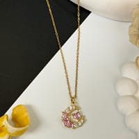 Moon Heart Crystal Pendant Necklace