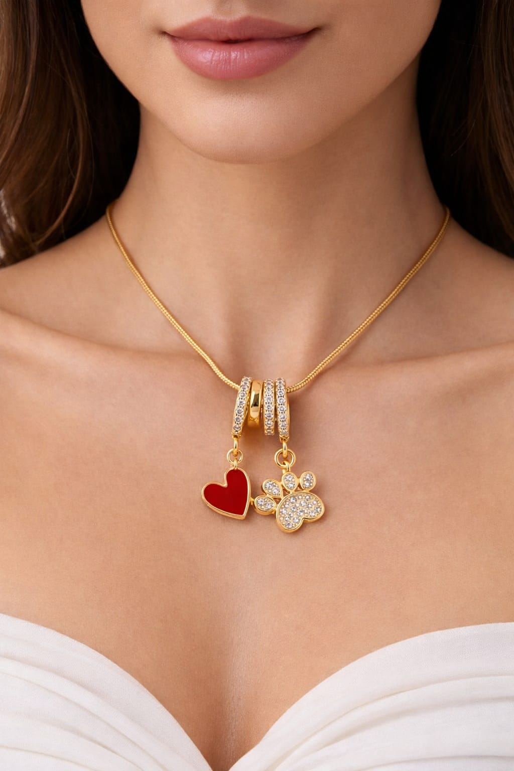 PawLove Anti-Tarnish Charm Necklace