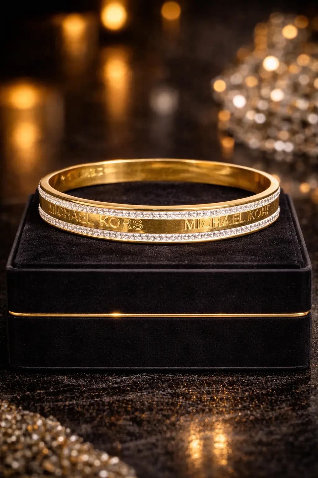 Luxury Crystal Line Gold Bracelet for Women