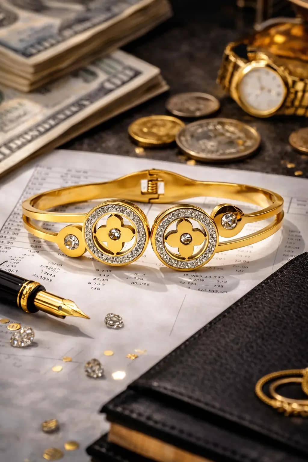 gold plated designer bracelet for women