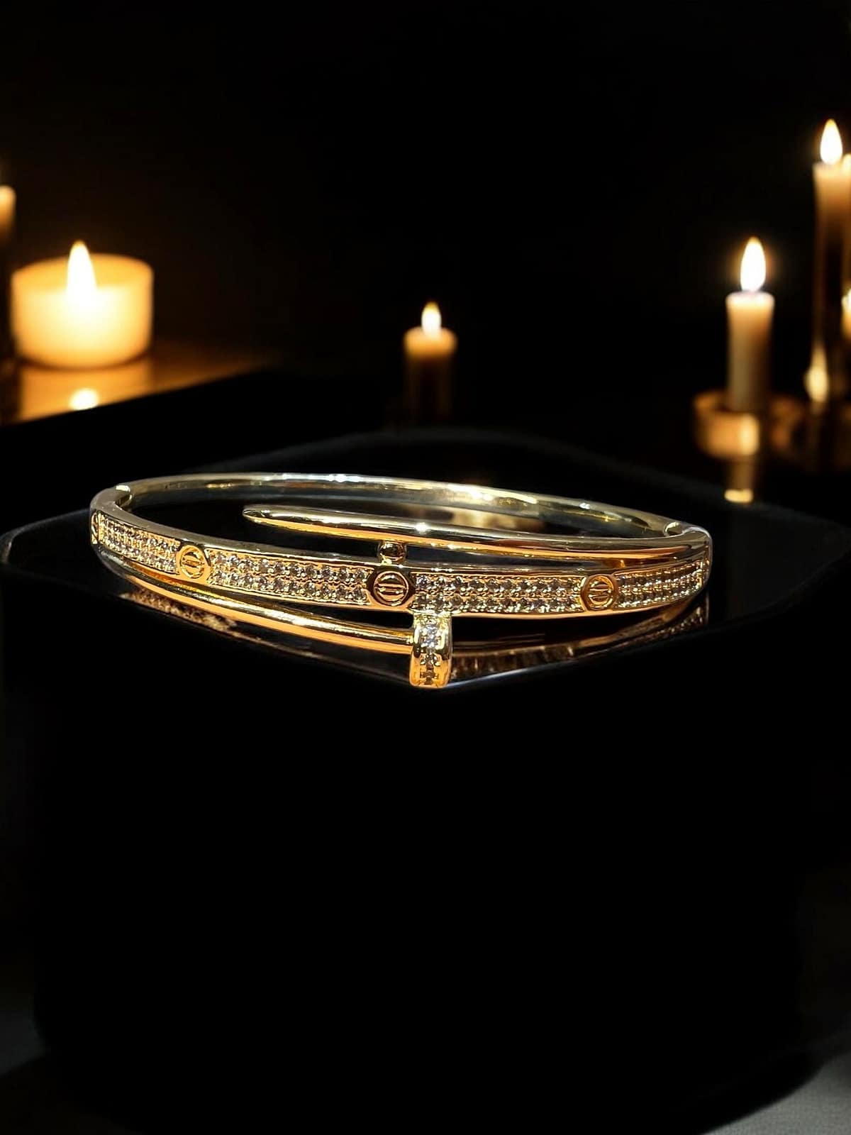 Diamond Nail Bracelet