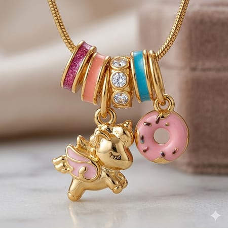 Anti Tarnish Gold Plated Unicorn Charm Necklace