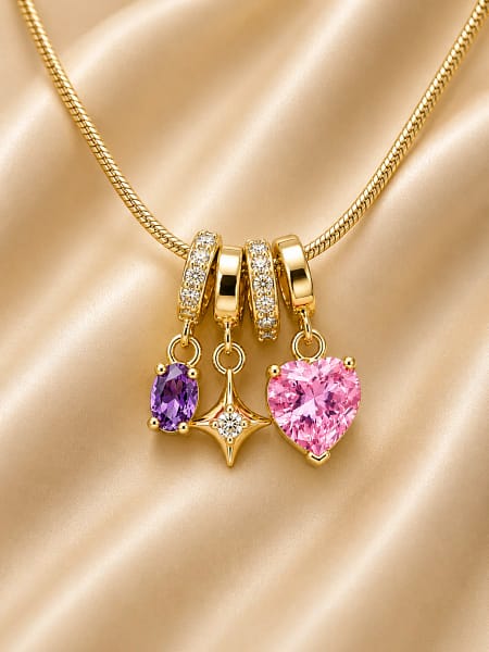 Heart Charm Anti-Tarnish Gold Necklace
