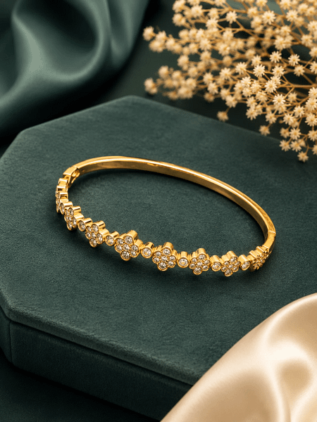 Floral Crystal Bracelet for Women