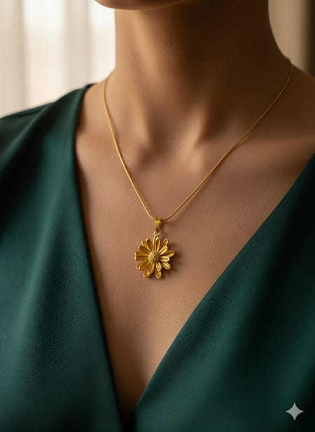 Daisy Flower Pendant Necklace