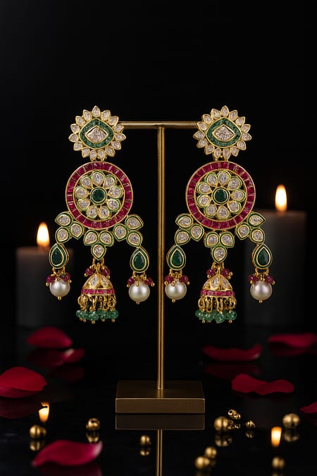 Kashti Kundan Drop Earrings