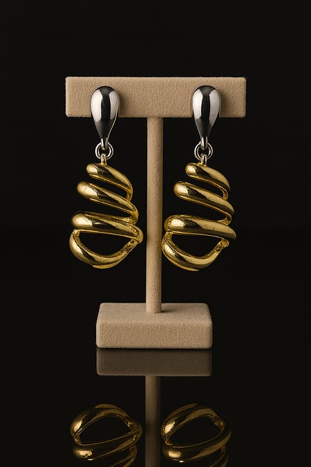 Anti Tarnish Spiral Drape Drops