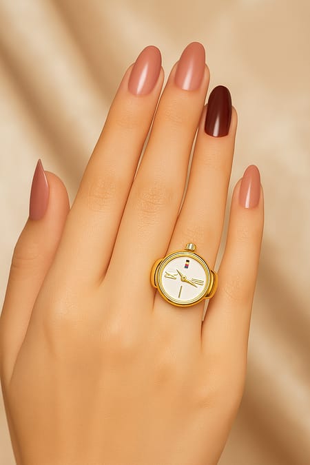 Luxury Gold Ring Watch for Women