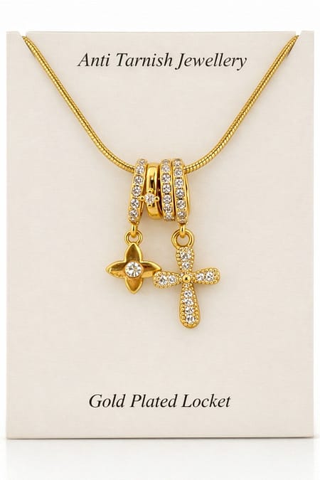 Celeste Anti-Tarnish Dual Charm Necklace