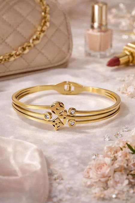 gold bracelet for women designer crystal bracelet stylish gold bangle