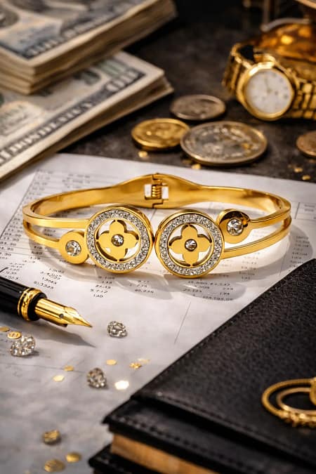 gold plated designer bracelet for women