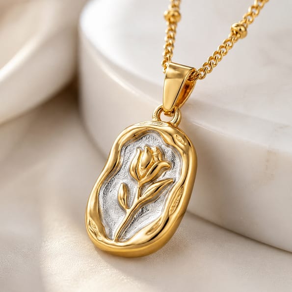 Tulip Pendant Necklace for Women
