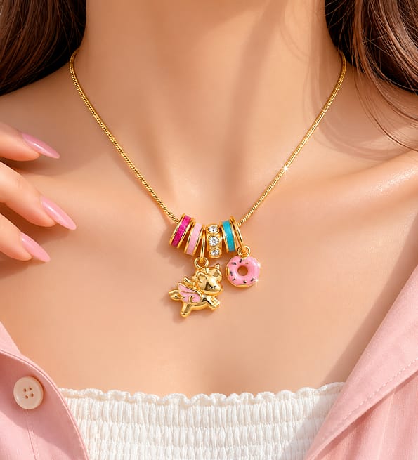 Anti Tarnish Gold Plated Unicorn Charm Necklace