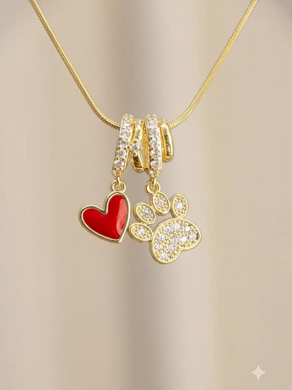 Paw Love Charm Necklace