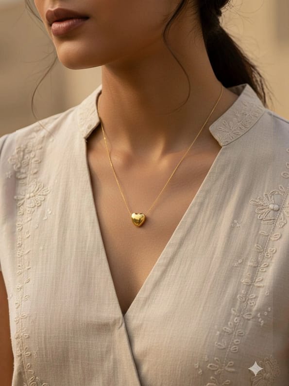 heart pendant necklace gift under 1000