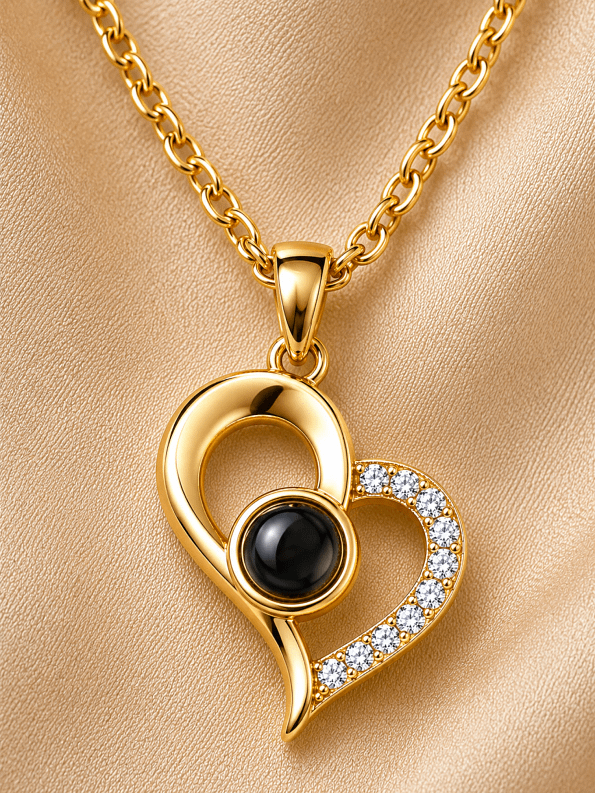 Anti Tarnish Heart Pendant Necklace