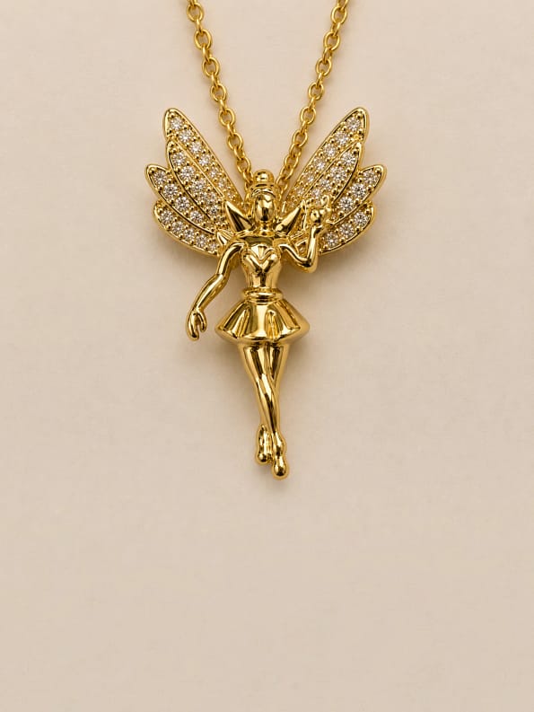 Fairy Necklace Gold Plated Anti Tarnish Pendant