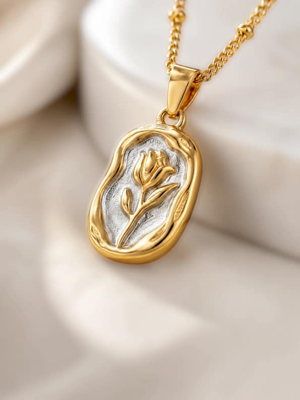 Tulip Pendant Necklace for Women