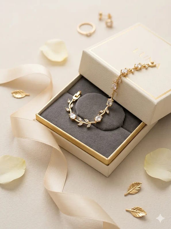 gold crystal vine bracelet for women floral adjustable bracelet